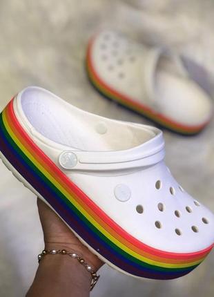 Скидка! crocs platform, кроксы сабо на платформе