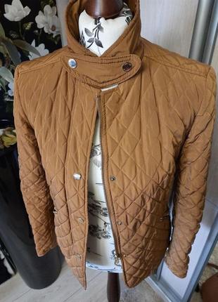 Оригінальна курточка massimo dutti, стьобана куртка, карамельний колір