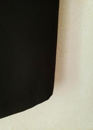 Черная текстурированная миди юбочка(40 % wirgiwool)карандаш trevira4 фото