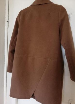 Красивое весеннее пальто, коричневое пальто кемел3 фото