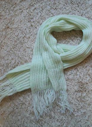 Длинный вязаный шарф1 фото