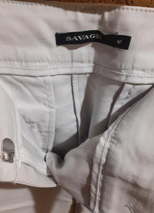 Светло-серые брюки капри savage 42 р.5 фото