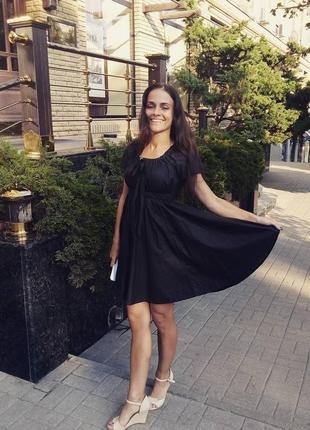 Трендовое черное платье солнце, модная модель инстаграм2 фото