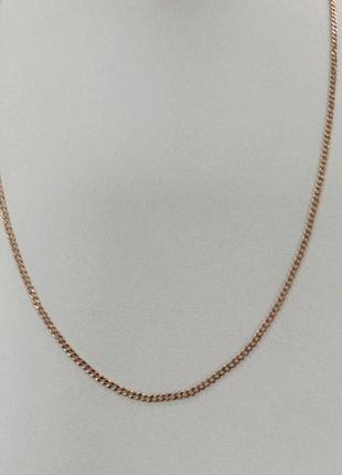 Золотая цепочка плетение панцырь ширина 1.5 мм длина 40 см