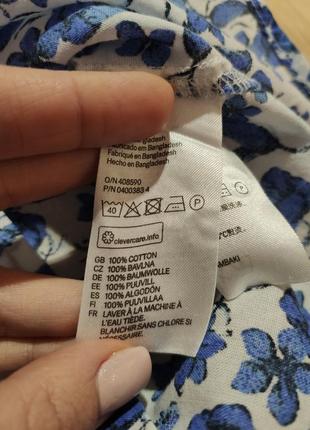 Летняя рубашка, блуза для женщин в цветочный принт h&m10 фото