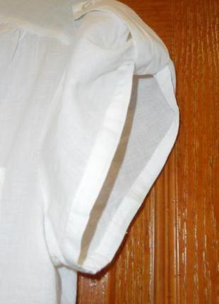 Поплиновая  белая блузка,рубашка с. лакированным  поясом,р.46-48.5 фото