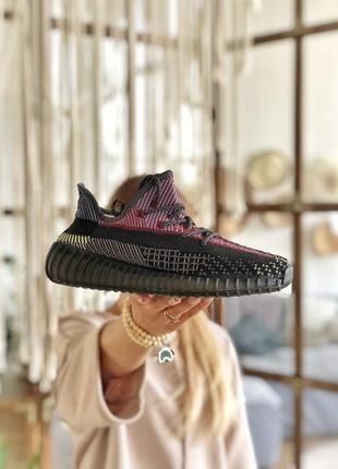 Женские кроссовки adidas yeezy boost v350 black/bordo