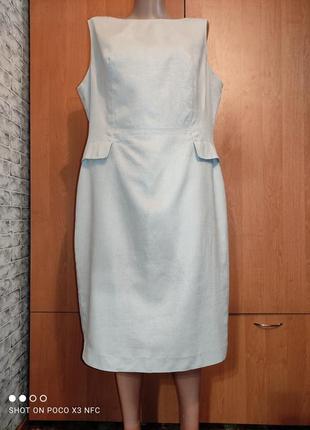 Превосходное льняное платье лён и вискоза пог 57 см1 фото