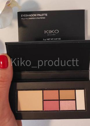 Палітра з 6 тінями для повік kiko eyeshadow palette