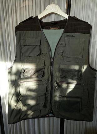 Жилет комуфляжный, рыбака-охотника,  snowbee,xxl  (54-56)
