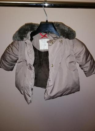 Куртка детская zara baby girl 6-9 мес4 фото