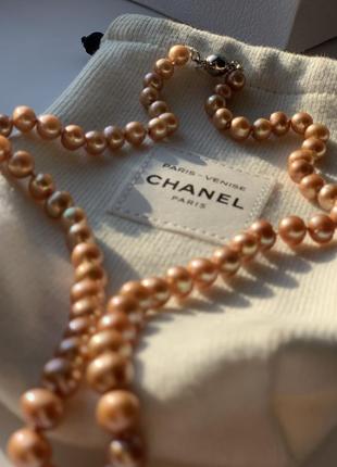 Намисто з рожевого морського перлів акойя (японія). золото 585 обмін4 фото