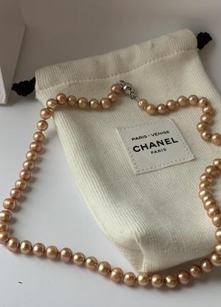 Намисто з рожевого морського перлів акойя (японія). золото 585 обмін6 фото