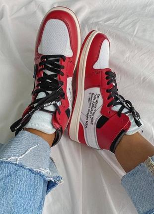 Женские кроссовки  nike air jordan 1 x off white chicago