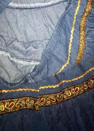 Джинсовая юбка -колокол на резинке9 фото
