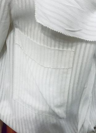 Белая блуза/ рубашка с длинным рукавом mango8 фото