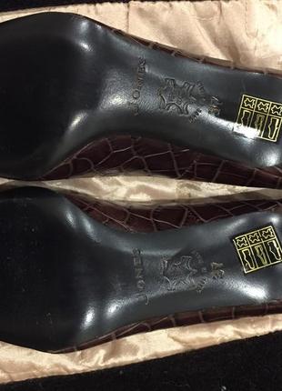 Новые брендовые туфли лодочки крокодил 24см по стельке6 фото