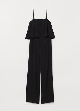 Комбинезон женский из крепа черный 36/4 h&m 0736089