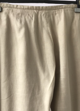Льняные брюки marco pecci , германия,  высокая посадка, длина 106 см.4 фото