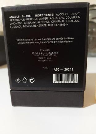 Angels share🧚‍♂️🧚‍♂️🧚‍♂️ by kilian 5 ml eau de parfum, парфюмированная вода, отливант2 фото
