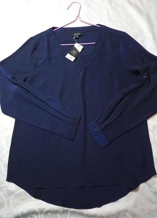 Подовжена вільна шифонова блуза 36р євро2 фото
