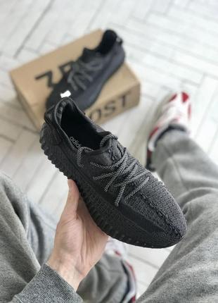 Кроссовки adidas yeezy boost 350 v2 black reflective  36-37-38-39-40-41-42-43-44-457 фото