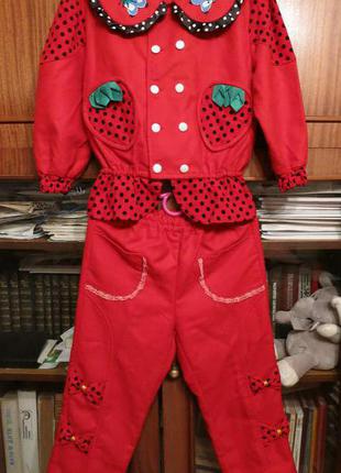 Теплий костюм на дівчинку китай зростання 98