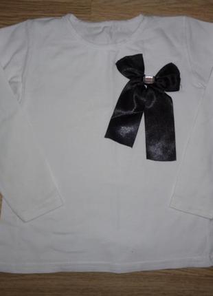 Реглан, кофта школьная белая для девочки, р.122/6-7