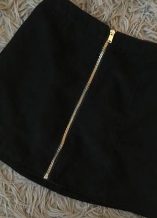 Юбка джинсовая базовая короткая h&m3 фото