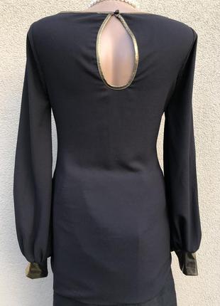 Чёрная блуза с золотом,туника-платье,премиум бренд,kardashian kollection2 фото