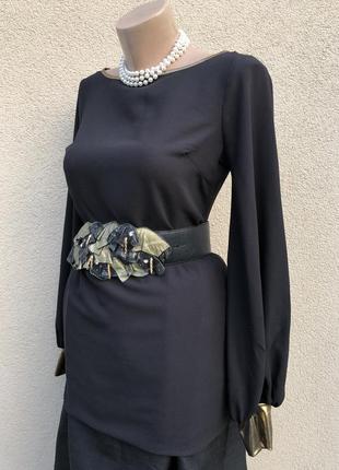 Чёрная блуза с золотом,туника-платье,премиум бренд,kardashian kollection6 фото