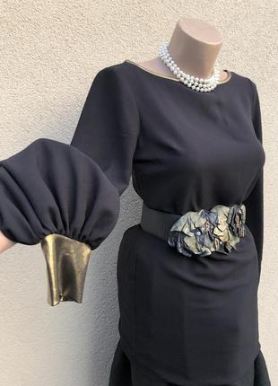 Чёрная блуза с золотом,туника-платье,премиум бренд,kardashian kollection7 фото