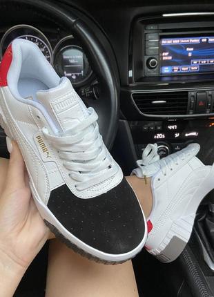 Puma cali white and black/red3 фото