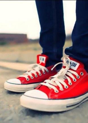 Кеды converse all star red low1 фото