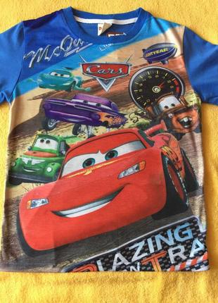 Футболка з принтом тачки розмір 130 140