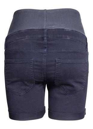 Шорты джинсовые для беременных h&m 34,38,40 темно-синие 5150136rp212 фото