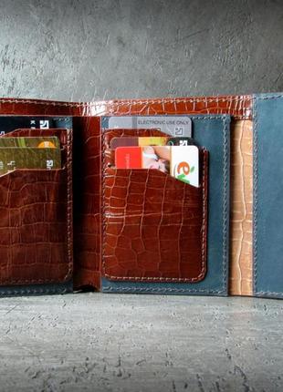 Жіночий гаманець з натуральної шкіри ручної роботи2 фото