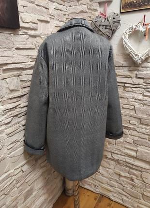 Стильне вільний сіре пальто курточка піджак ana de lancay6 фото