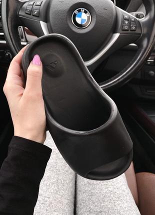Сланцы женские мужские adidas yeezy slide черные (адидас изи)3 фото
