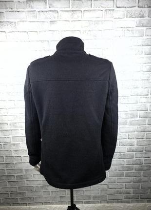Мужское вязаное черное пальто angelo litrico (l)2 фото