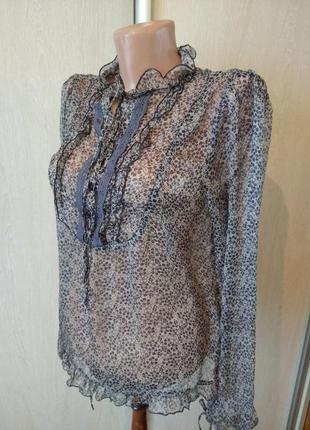 Невесомая шёлковая блуза,блузка 💯 шёлк м3 фото