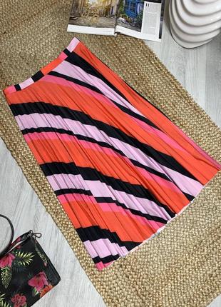 Шикарная юбка плиссе с принтом1 фото