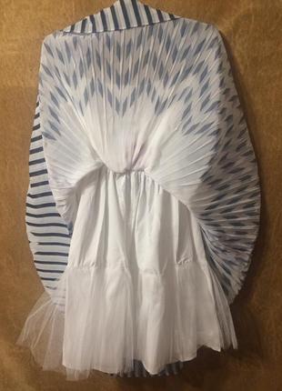 Little mistress бюстье белое платье с принтом миди5 фото