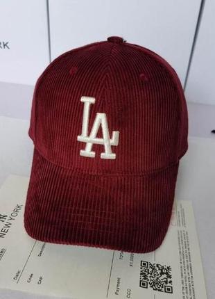 Вельветова бейсболка кепка mlb los angeles la7 фото