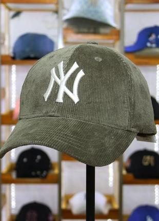 Вельветова бейсболка кепка new york yankees оригінал