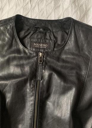 Шикарная швейцарская кожаная куртка manebo ручной работы 40р manebo5 фото