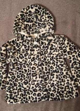 Меховушка шубка для дівчинки куртка шуба лео леопардова
