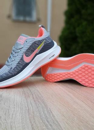 Женские кроссовки nike flyknit lunar 3 серые с розовым / жіночі кросівки найк ✅4 фото