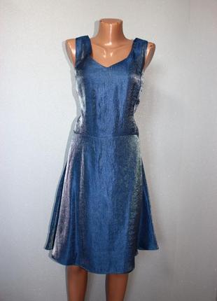 Платье без рукавов сине-графит хамелеон, fosby, 46/20 (3776)2 фото