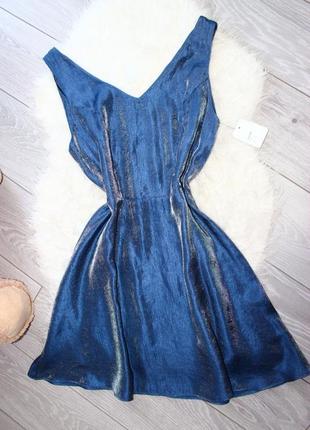 Платье без рукавов сине-графит хамелеон, fosby, 46/20 (3776)4 фото